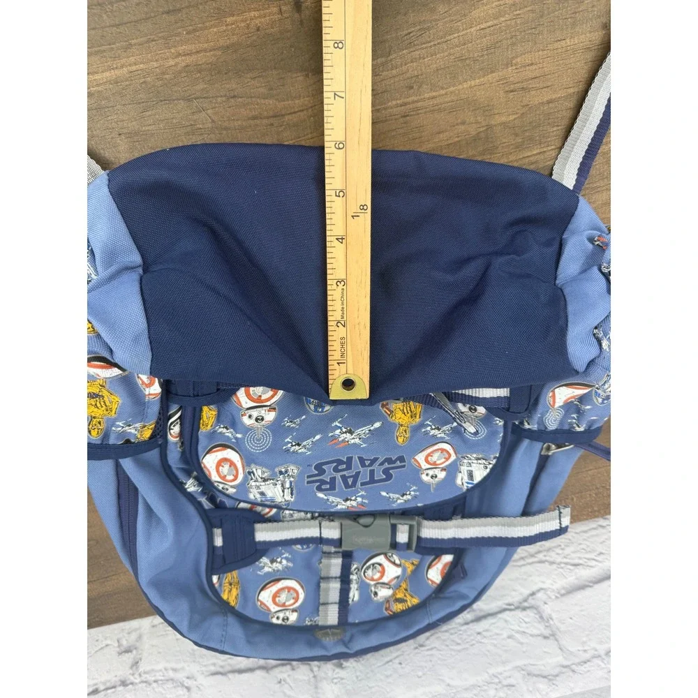 Pottery Barn Kids Star Wars Mackenzie Backpack Blue R2-D2 C-3PO BB-8 Droids